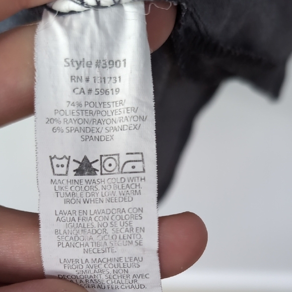 Matix | Pro Dark Gray Short Sleeve V-Neck Scrubs With Pockets Size XXL - Picture 6 of 7